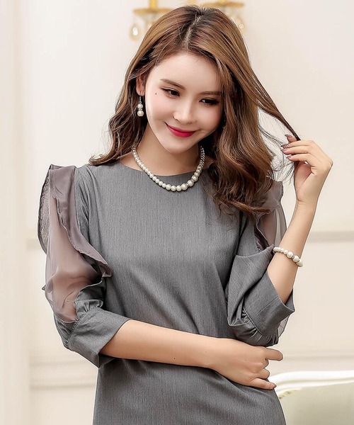 Cinderella（シンデレラ）の「パーティーアクセサリー ネックレス ブレスレット ピアス セット フェイクパール シンプル（ピアス（両耳用）・レディース・シルバー/ゴールド・ONE SIZE）」の3枚目の写真