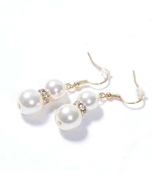 Cinderella（シンデレラ）の「パーティーアクセサリー ネックレス ブレスレット ピアス セット フェイクパール シンプル（ピアス（両耳用）・レディース・シルバー/ゴールド・ONE SIZE）」の8枚目の写真