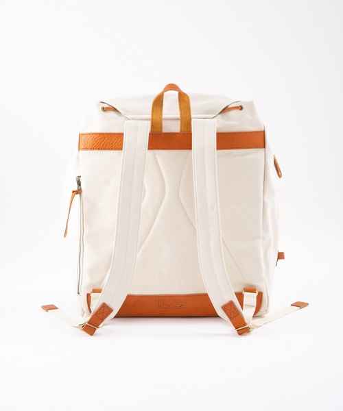 Butler Verner Sails(バトラーヴァーナーセイルス)の「オイルレザーミリタリーリュック(バックパック/リュック・メンズ・キナリ/ブラック/ベージュ・FREE)」の7枚目の写真