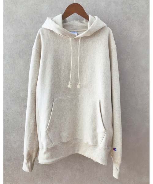 Champion（チャンピオン）の「Champion(チャンピオン) / 12oz リバースウィーブ スウェット プルオーバー パーカー（パーカー・メンズ・ホワイト/ライトグレー/ブラック/ダークグリーン/ネイビー/オートミール/杢グレー/ヘザーチャコール・M/L/XL）」の6枚目の写真