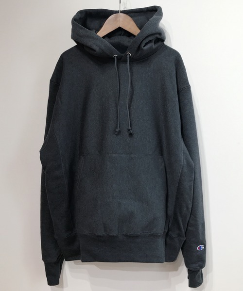 Champion（チャンピオン）の「Champion(チャンピオン) / 12oz リバースウィーブ スウェット プルオーバー パーカー（パーカー・メンズ・ホワイト/ライトグレー/ブラック/ダークグリーン/ネイビー/オートミール/杢グレー/ヘザーチャコール・M/L/XL）」の5枚目の写真