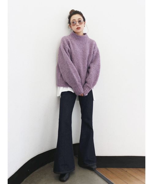 ungrid ハイネックメランジボリュームニット　新品タグ付き Ungrid - Ungrid ハイネックメランジボリュームニット 新品の通販 by