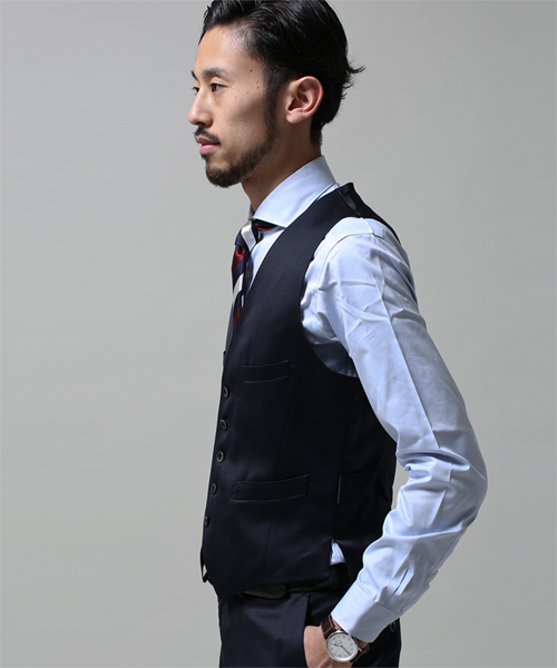 NANO universe（ナノユニバース）の「シルク混ベネシャンベスト（ベスト・メンズ・ネイビー/ブラック/グレー・48/46/44）」の16枚目の写真