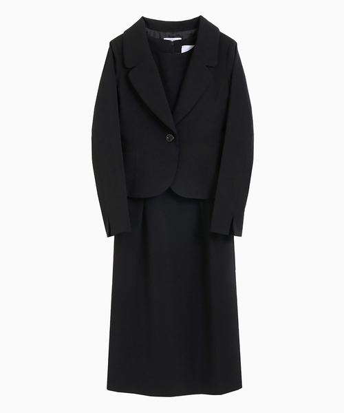 Flolia(フロリア)の「【喪服 礼服】テーラードジャケット ミディアム丈Aラインワンピース セットアップ スーツ ブラックフォーマル マタニティ 妊婦 七五三 ママ 母親【洗える】(スーツセット・レディース・ブラック・2L/3L/4L/5L/S/M/L/6L/8L/XS/7L)」の9枚目の写真