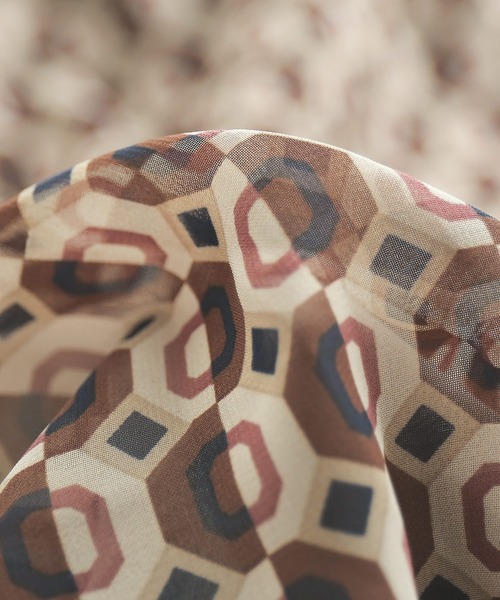 osharewalker（オシャレウォーカー）の「【廃盤】『幾何学柄レトロシャツワンピース』（ワンピース・レディース・イエロー/ブラウン系その他・1/2）」の19枚目の写真