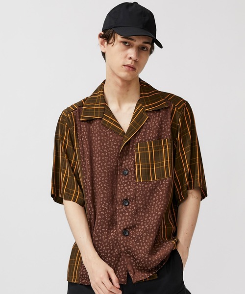 liberum（リベルム）の「【LIBERUM】ハイブリッドOPシャツ / 2020SS SH07（シャツ/ブラウス・メンズ・ネイビー/ブラウン・2/1）」の2枚目の写真