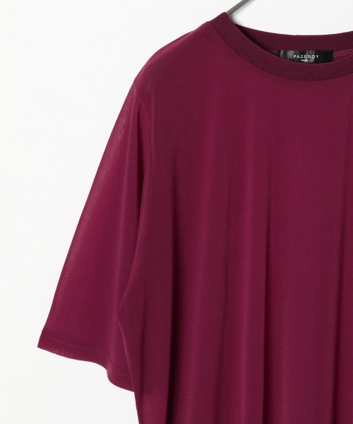 PAGEBOY(ページボーイ)の「シアーTシャツワンピースSET(ワンピース・レディース・ブラック/ボルドー/グレイッシュベージュ・FREE)」の5枚目の写真
