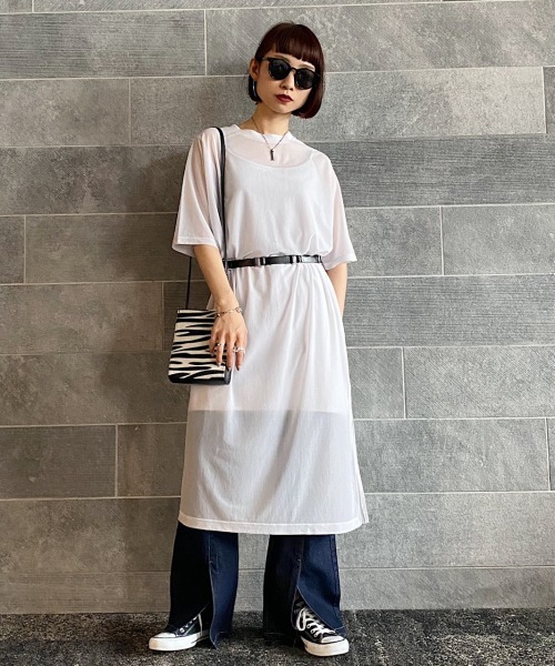 PAGEBOY(ページボーイ)の「シアーTシャツワンピースSET(ワンピース・レディース・ブラック/ボルドー/グレイッシュベージュ・FREE)」の16枚目の写真