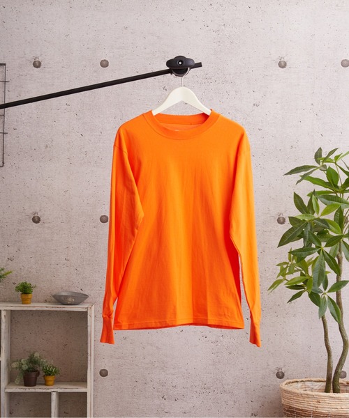tone（トーン）の「【LIFEWEAR/ライフウェア】LONG SLEEVE TEE (UN)（Tシャツ/カットソー・レディース・ブラック/オレンジ/ネイビー/オートミール/レッド/チャコール/グレー/ホワイト・LARGE/X-LARGE/SMALL/MEDIUM）」の8枚目の写真