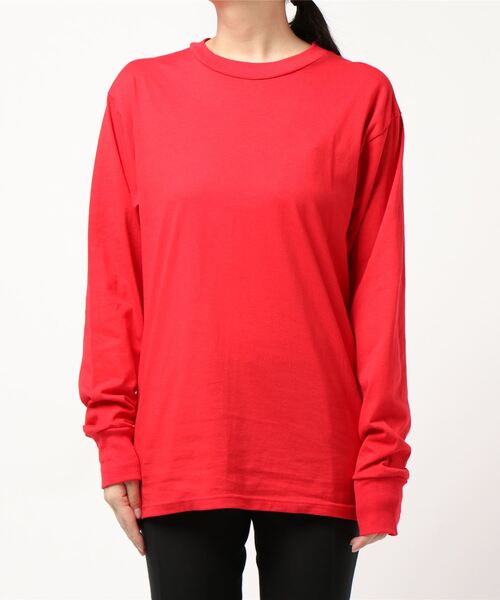 tone（トーン）の「【LIFEWEAR/ライフウェア】LONG SLEEVE TEE (UN)（Tシャツ/カットソー・レディース・ブラック/オレンジ/ネイビー/オートミール/レッド/チャコール/グレー/ホワイト・LARGE/X-LARGE/SMALL/MEDIUM）」の12枚目の写真