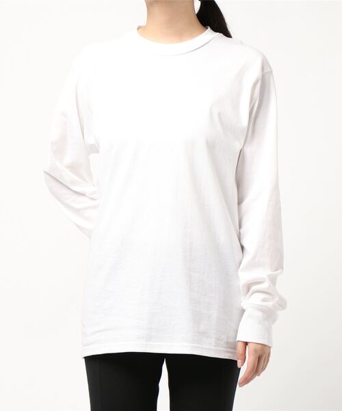 tone（トーン）の「【LIFEWEAR/ライフウェア】LONG SLEEVE TEE (UN)（Tシャツ/カットソー・レディース・ブラック/オレンジ/ネイビー/オートミール/レッド/チャコール/グレー/ホワイト・LARGE/X-LARGE/SMALL/MEDIUM）」の14枚目の写真