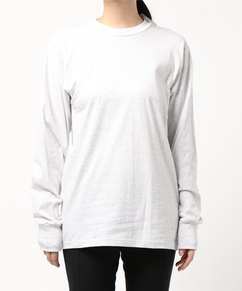 tone（トーン）の「【LIFEWEAR/ライフウェア】LONG SLEEVE TEE (UN)（Tシャツ/カットソー・レディース・ブラック/オレンジ/ネイビー/オートミール/レッド/チャコール/グレー/ホワイト・LARGE/X-LARGE/SMALL/MEDIUM）」の17枚目の写真
