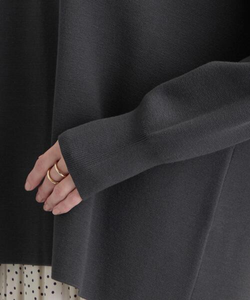 green label relaxing（グリーンレーベルリラクシング）の「FFC ミラノリブ Vネック プルオーバー ニット（ニット/セーター・レディース・ダークグレー/その他1/ライム/ナチュラル・FREE）」の12枚目の写真