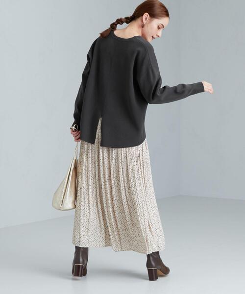 green label relaxing（グリーンレーベルリラクシング）の「FFC ミラノリブ Vネック プルオーバー ニット（ニット/セーター・レディース・ダークグレー/その他1/ライム/ナチュラル・FREE）」の8枚目の写真