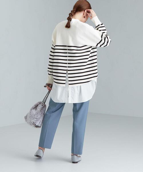 green label relaxing（グリーンレーベルリラクシング）の「FFC ミラノリブ Vネック プルオーバー ニット（ニット/セーター・レディース・ダークグレー/その他1/ライム/ナチュラル・FREE）」の13枚目の写真