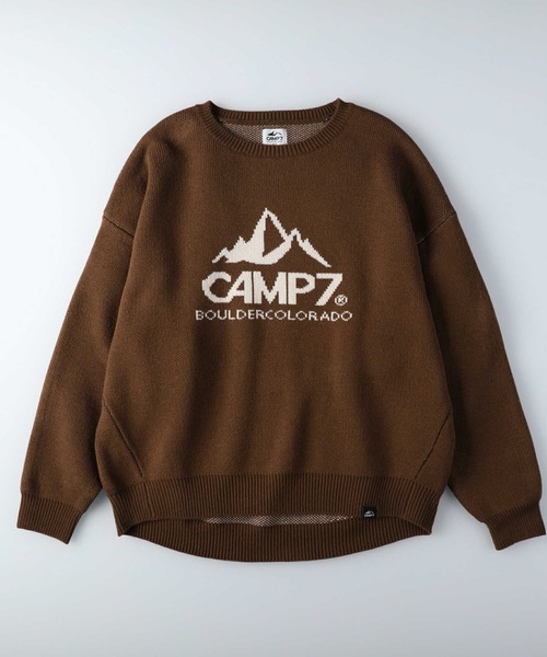 【新品タグ付・ラッセルノ】バックロゴ軽量モックネックニット・背中二重ブラウン・M 新品タグ付・ラッセルノ】バックロゴ軽量モックネックニット・背中二重