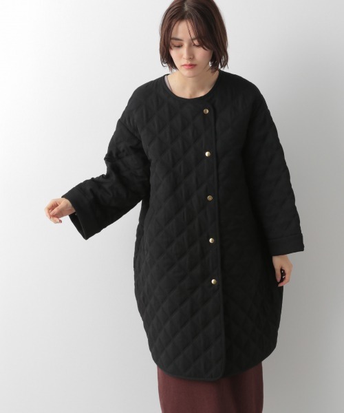 LEPSIM（レプシィム）の「【洗える】キルティングＡラインコート　918170（その他アウター・レディース・ブラック/カーキ/ブルー/グレイッシュベージュ・FREE）」の5枚目の写真