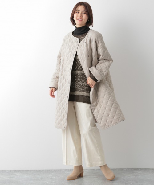 LEPSIM（レプシィム）の「【洗える】キルティングＡラインコート　918170（その他アウター・レディース・ブラック/カーキ/ブルー/グレイッシュベージュ・FREE）」の7枚目の写真