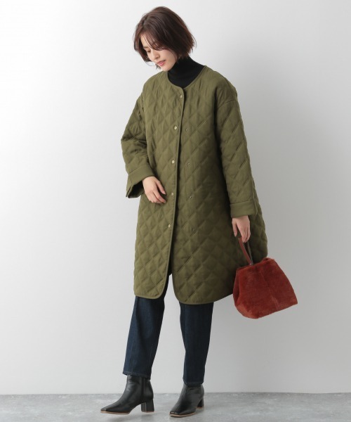 LEPSIM（レプシィム）の「【洗える】キルティングＡラインコート　918170（その他アウター・レディース・ブラック/カーキ/ブルー/グレイッシュベージュ・FREE）」の8枚目の写真