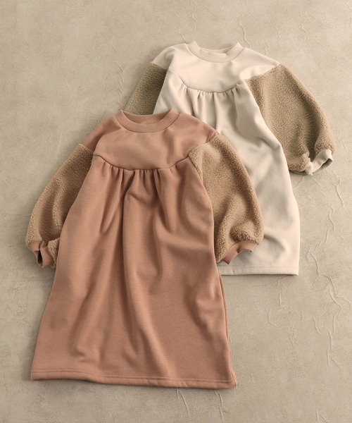 Les ボアスリーブコクーンワンピース 裏シャギー ワンピース Apres ワンピース Cours アプレレクール のファッション Apres セール