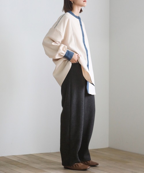 select MOCA(セレクトモカ)の「シンプルストレートニットパンツ(その他パンツ・レディース・ダークグレー/アイボリー/ベージュ・MEDIUM/SMALL)」の10枚目の写真