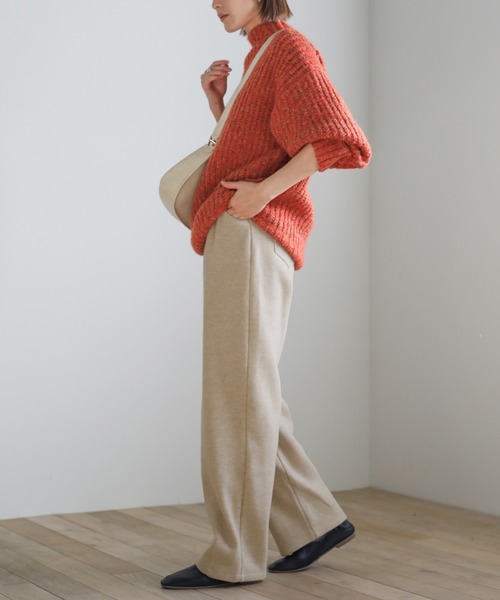 select MOCA(セレクトモカ)の「シンプルストレートニットパンツ(その他パンツ・レディース・ダークグレー/アイボリー/ベージュ・MEDIUM/SMALL)」の12枚目の写真