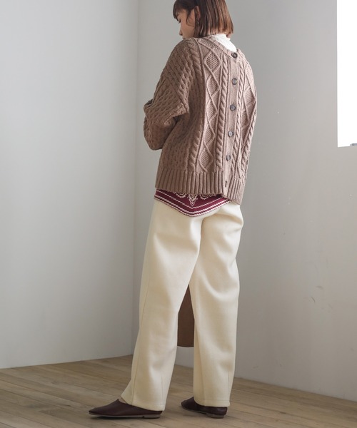 select MOCA(セレクトモカ)の「シンプルストレートニットパンツ(その他パンツ・レディース・ダークグレー/アイボリー/ベージュ・MEDIUM/SMALL)」の14枚目の写真