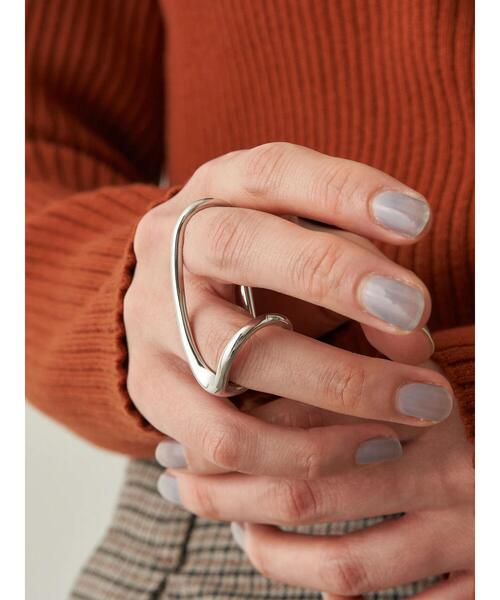 AMERICAN HOLIC（アメリカンホリック）の「ダブルフィンガーリング ＊（リング・レディース・シルバー/ゴールド・FREE）」の7枚目の写真