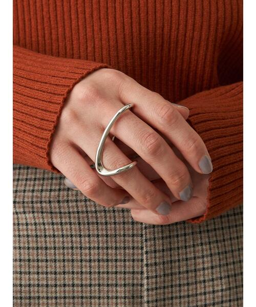 AMERICAN HOLIC（アメリカンホリック）の「ダブルフィンガーリング ＊（リング・レディース・シルバー/ゴールド・FREE）」の2枚目の写真