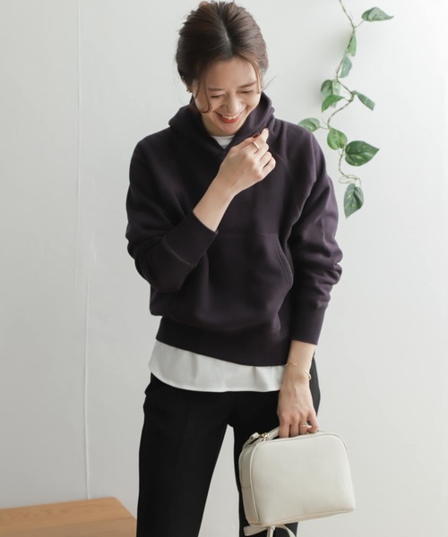 URBAN RESEARCH DOORS（アーバンリサーチドアーズ）の「スウェットフーデットプルオーバー（スウェット・レディース・ネイビー/イエロー/アイボリー・ONE）」の9枚目の写真