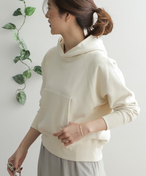 URBAN RESEARCH DOORS（アーバンリサーチドアーズ）の「スウェットフーデットプルオーバー（スウェット・レディース・ネイビー/イエロー/アイボリー・ONE）」の13枚目の写真