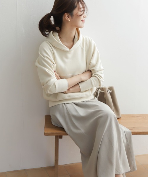 URBAN RESEARCH DOORS（アーバンリサーチドアーズ）の「スウェットフーデットプルオーバー（スウェット・レディース・ネイビー/イエロー/アイボリー・ONE）」の16枚目の写真