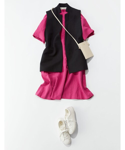 DRESSTERIOR（ドレステリア）の「◆【eclat8月号/BAILA（ベスト・レディース・ベージュ/ネイビー・38/36）」の4枚目の写真