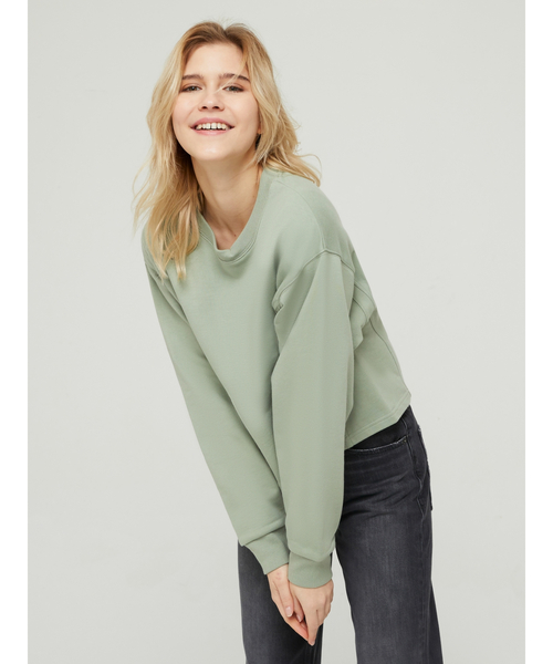GAP（ギャップ）の「カーボナイズドフリース スウェット（スウェット・レディース・ラベンダー/ブラック/グレー/グリーン・M/XXS/S/L/XS）」の6枚目の写真