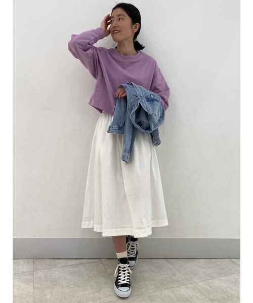 GAP（ギャップ）の「カーボナイズドフリース スウェット（スウェット・レディース・ラベンダー/ブラック/グレー/グリーン・M/XXS/S/L/XS）」の20枚目の写真