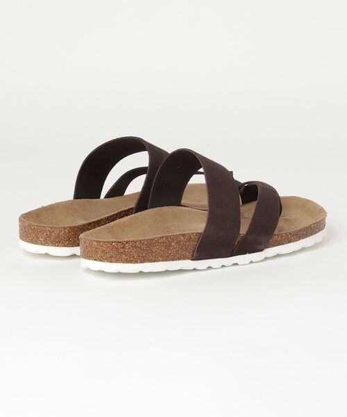 penta（ペンタ）の「PENTA：別注スエードクロスストラップサンダル（サンダル・メンズ・ダークブラウン/アイボリー・40/41/43/42）」の4枚目の写真