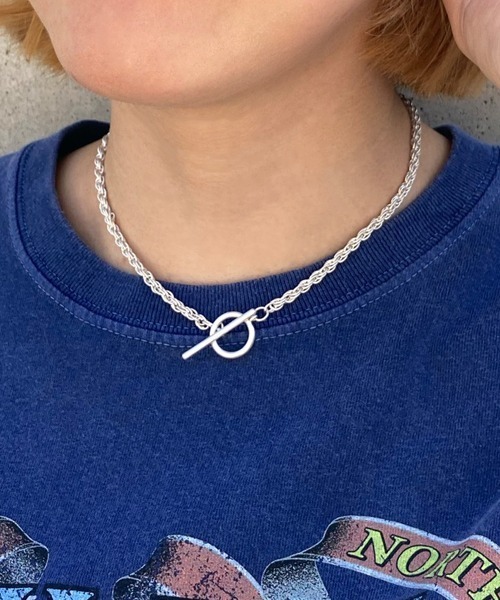 Factor=（ファクターイコール）の「ショートチェーンネックレス（ネックレス・レディース・アンティークシルバー/アンティークゴールド・FREE）」の4枚目の写真