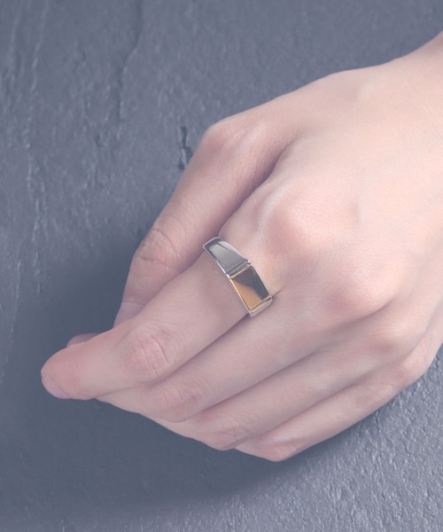 YArKA（ヤーカ）の「【YArKA/ヤーカ】rectangle design ring[drr]/長方形デザインリング silver925（リング・レディース・シルバー/その他11・#13/#17/#19/#11/#15/#21/#23）」の2枚目の写真