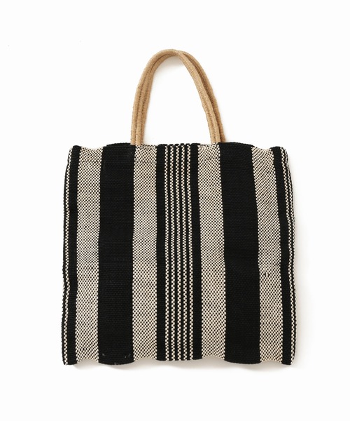 MAISON BENGAL(マイソンベンガル)の「【Maison Bengal/マイソンベンガル】ストライプバッグ◆(トートバッグ・レディース・ホワイト/ブラウン・FREE)」の9枚目の写真