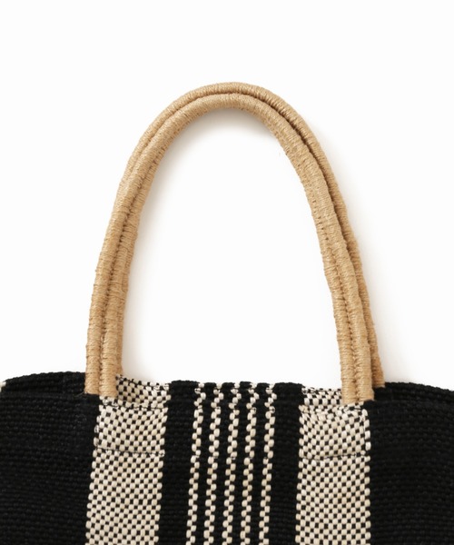 MAISON BENGAL(マイソンベンガル)の「【Maison Bengal/マイソンベンガル】ストライプバッグ◆(トートバッグ・レディース・ホワイト/ブラウン・FREE)」の8枚目の写真