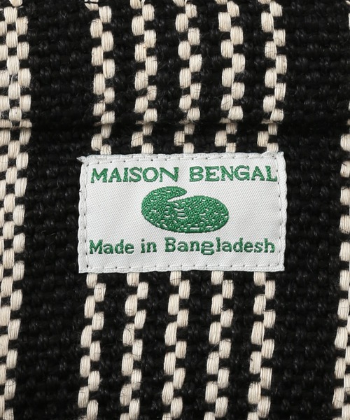 MAISON BENGAL(マイソンベンガル)の「【Maison Bengal/マイソンベンガル】ストライプバッグ◆(トートバッグ・レディース・ホワイト/ブラウン・FREE)」の6枚目の写真