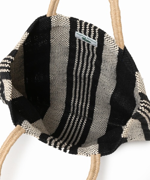 MAISON BENGAL(マイソンベンガル)の「【Maison Bengal/マイソンベンガル】ストライプバッグ◆(トートバッグ・レディース・ホワイト/ブラウン・FREE)」の5枚目の写真