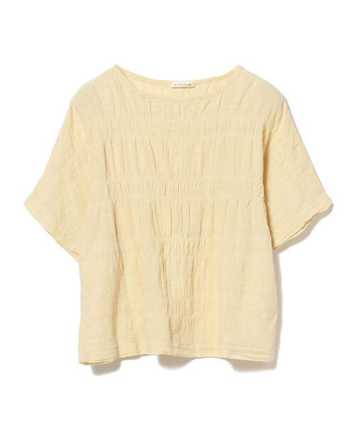 BLACK CRANE（ブラッククレーン）の「BLACK CRANE / ボックストップ＜WOMEN＞（シャツ/ブラウス・レディース・オフホワイト/ブラウン・X-SMALL）」の3枚目の写真