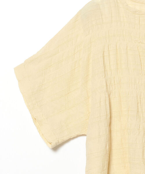 BLACK CRANE（ブラッククレーン）の「BLACK CRANE / ボックストップ＜WOMEN＞（シャツ/ブラウス・レディース・オフホワイト/ブラウン・X-SMALL）」の6枚目の写真