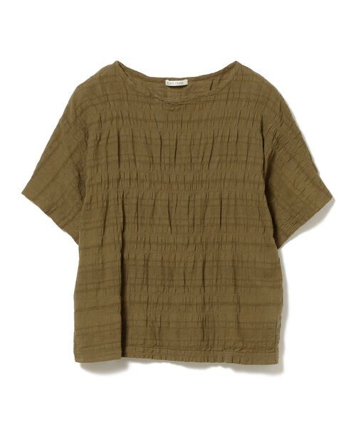 BLACK CRANE（ブラッククレーン）の「BLACK CRANE / ボックストップ＜WOMEN＞（シャツ/ブラウス・レディース・オフホワイト/ブラウン・X-SMALL）」の8枚目の写真