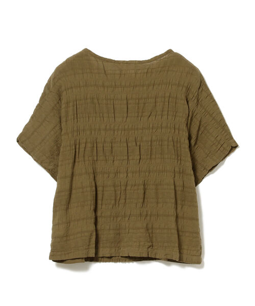 BLACK CRANE（ブラッククレーン）の「BLACK CRANE / ボックストップ＜WOMEN＞（シャツ/ブラウス・レディース・オフホワイト/ブラウン・X-SMALL）」の9枚目の写真