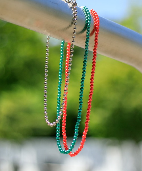 Adoon plain（アドーンプレーン）の「【Adoon plain】ボールチェーンネックレス（ネックレス・メンズ・シルバー/オレンジ/グリーン・FREE）」の21枚目の写真