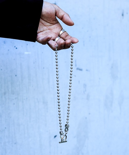 Adoon plain（アドーンプレーン）の「【Adoon plain】ボールチェーンネックレス（ネックレス・メンズ・シルバー/オレンジ/グリーン・FREE）」の14枚目の写真