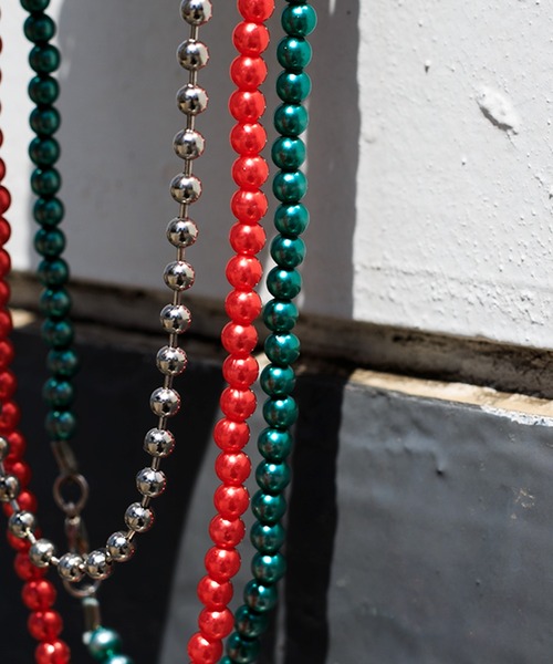 Adoon plain（アドーンプレーン）の「【Adoon plain】ボールチェーンネックレス（ネックレス・メンズ・シルバー/オレンジ/グリーン・FREE）」の19枚目の写真