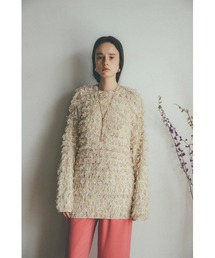 トップス VOLUME FRINGE LONG TOPS clane manof CLANE（クラネ）の「VOLUME FRINGE LONG TOPS（ニット/セーター